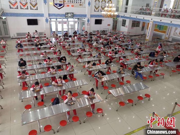 圖為學(xué)生們?cè)谑程镁筒汀！鯆I娜 攝
